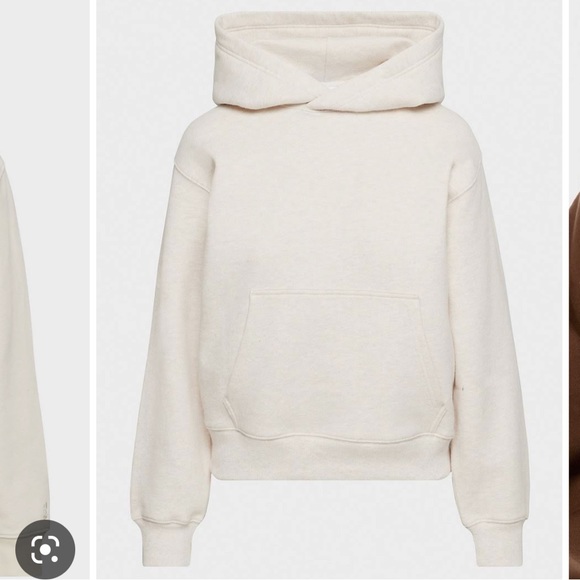 TNA Tops - TNA Aritizia Extra Fleece Perfect Hoodie Heather Light Oatmeal